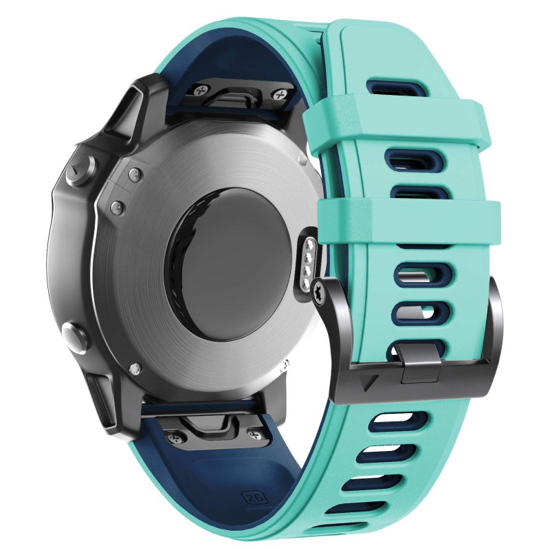 ANCOOL for Fenix 6X Pro Watch Band/Fenix 5X Watch Band/Fenix 7X Watch Band 26MM Silicone Watch Band for Fenix 8 51mm/6X/5X Plus/7X Pro(Mint-Blue) - Image 1